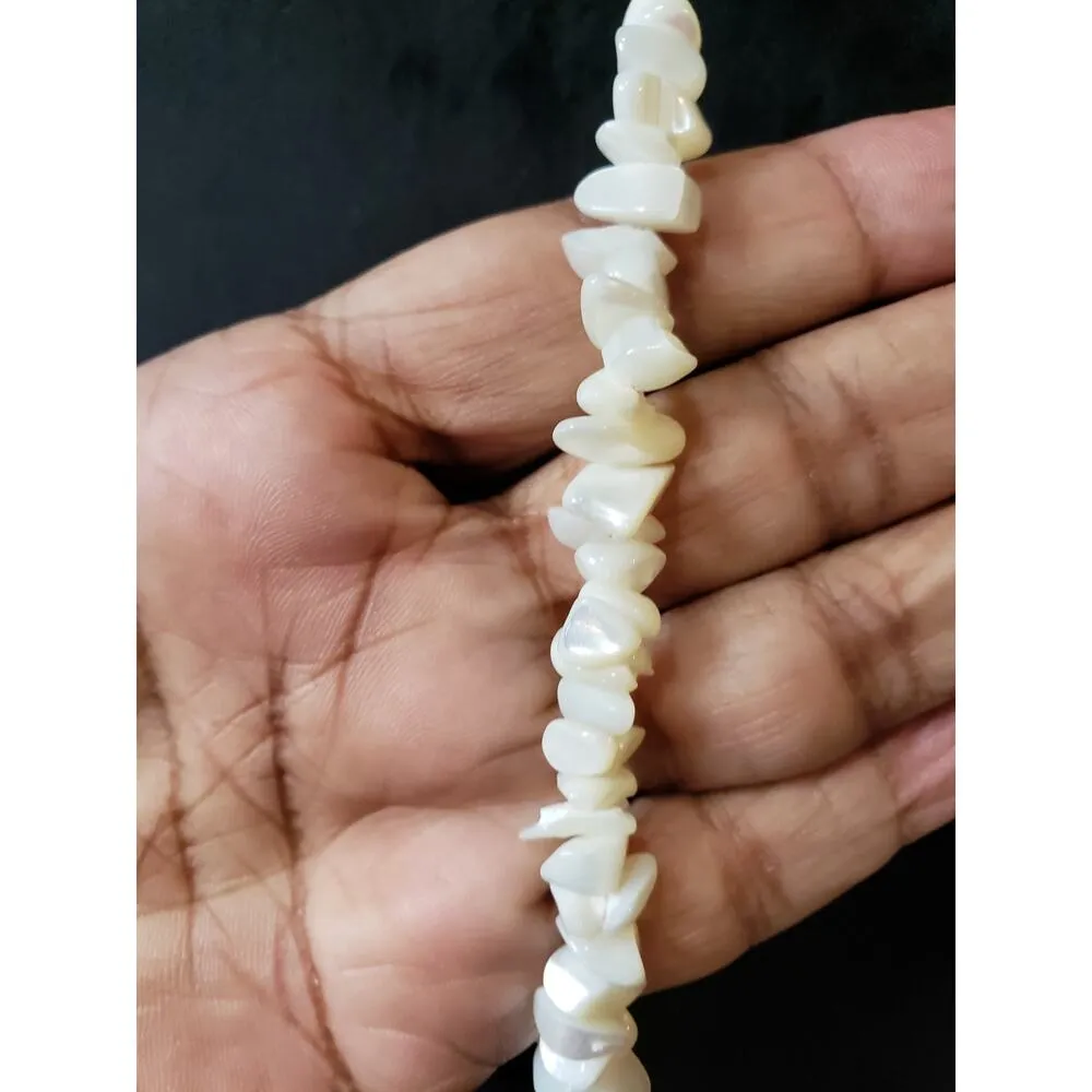 Women's White Natural Shell Chip Necklace Classic Beach Boho Jewelry Fashion Gold - Image 6