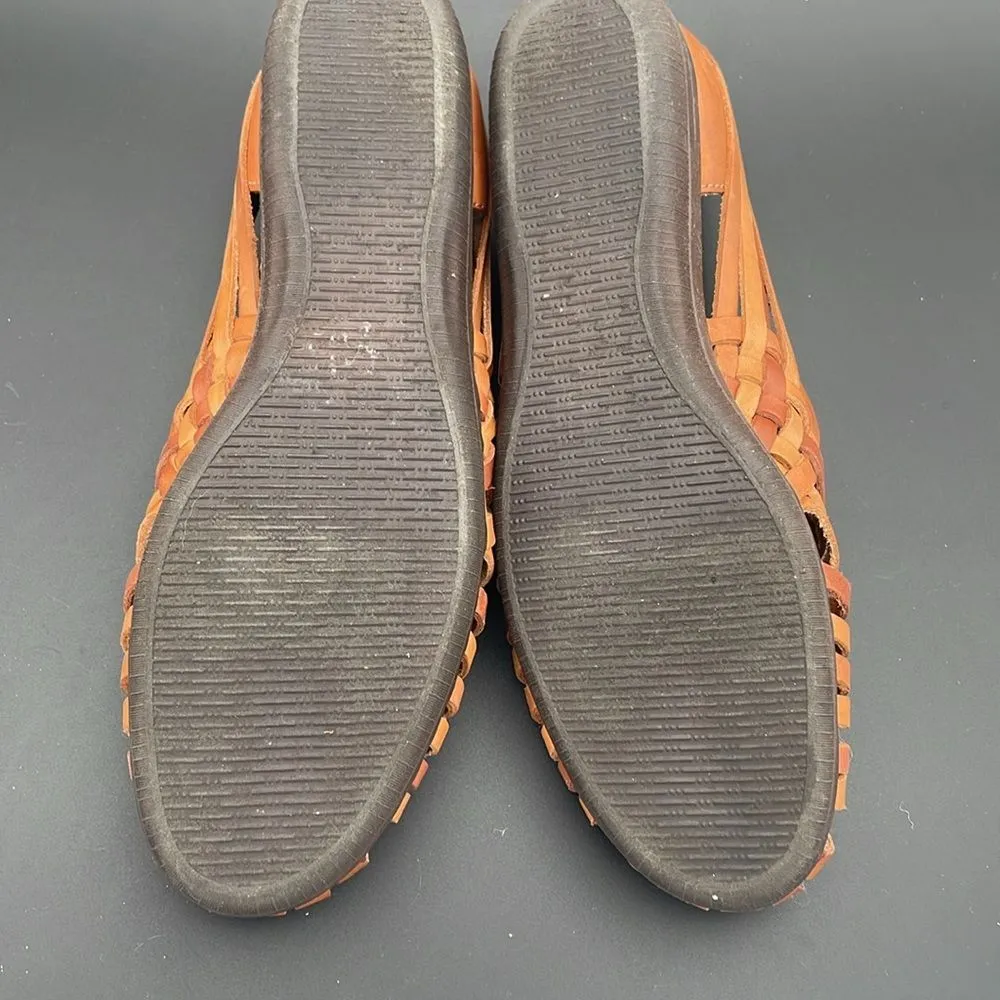Softspots Women’s Trinidad‎ Woven Leather Huarache Sandal Cushion Insole Size 9N Tan - Image 12