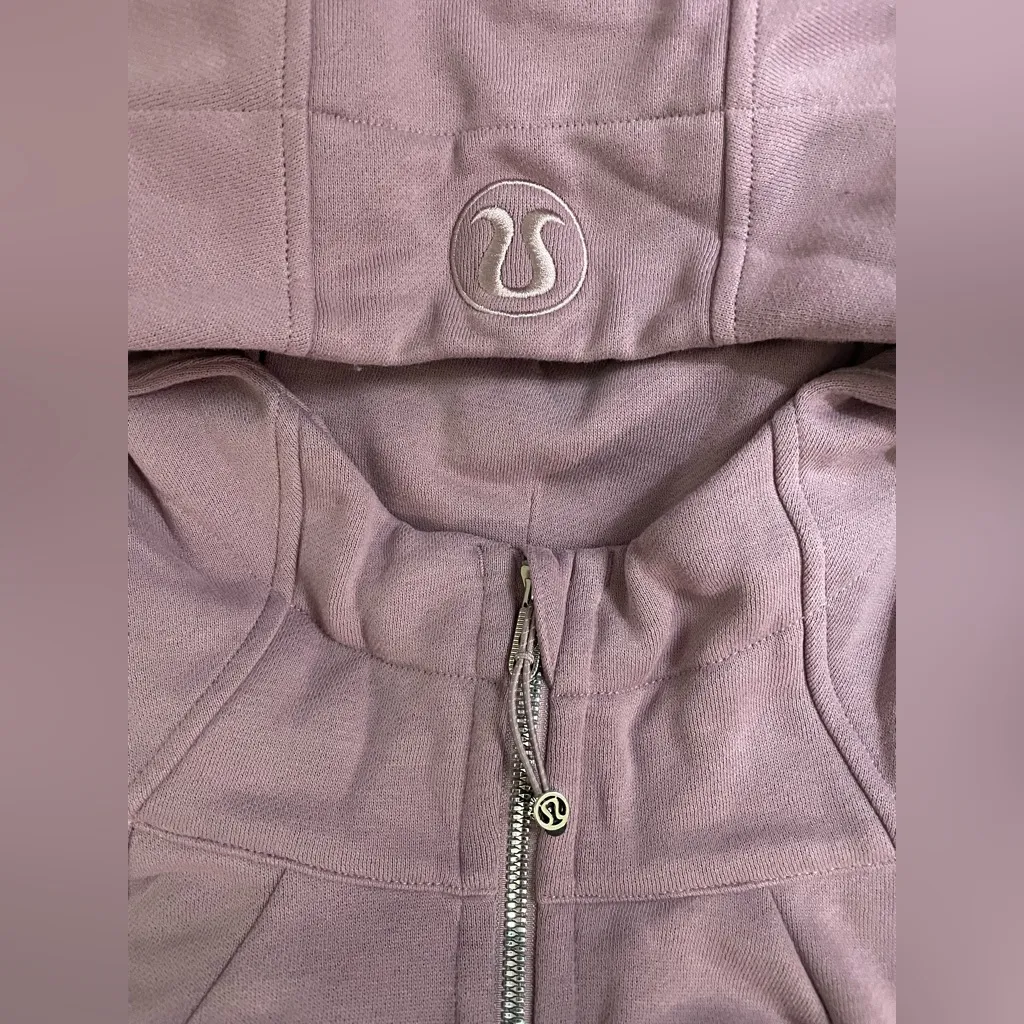 Lululemon NWT Scuba Full Zip Hoodie Fleece Jacket Lavender Lux Mirror Silver 14 - Image 11