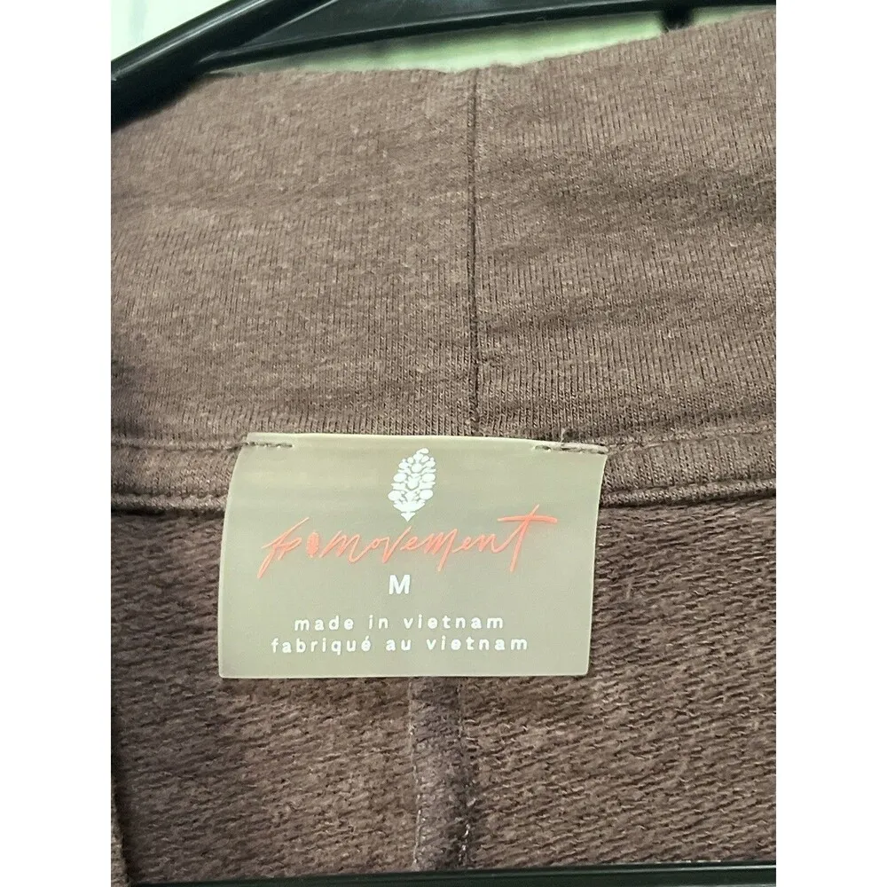 Free People Movement Zipper Back Oversized Mock Neck Pocket Sweater Size Medium - Image 8