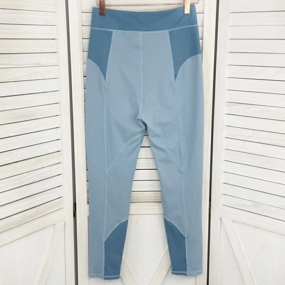 For Love &‎ Lemons Ella Ribbed Crop Leggings Blue Medium - Image 7