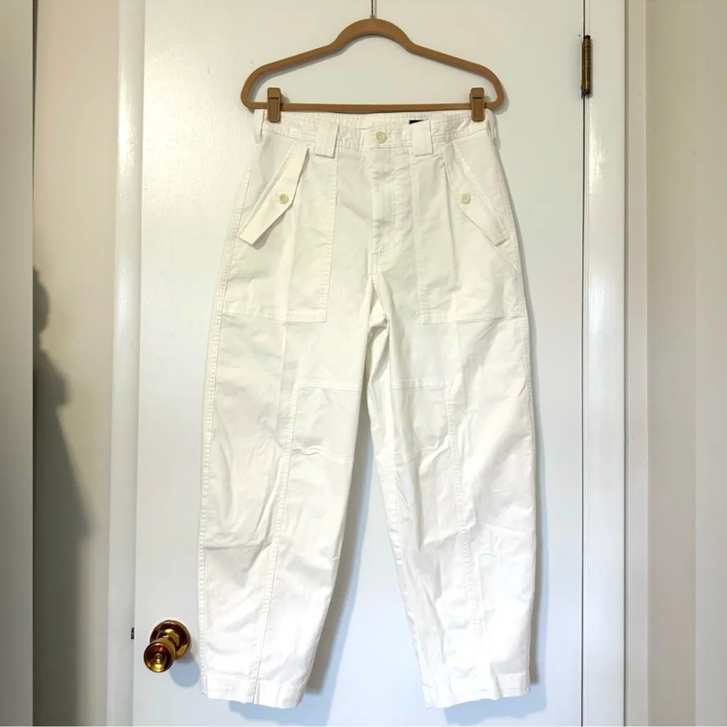 Banana Republic The Barrel Pant Utility Cream Womens 6 New - Image 2