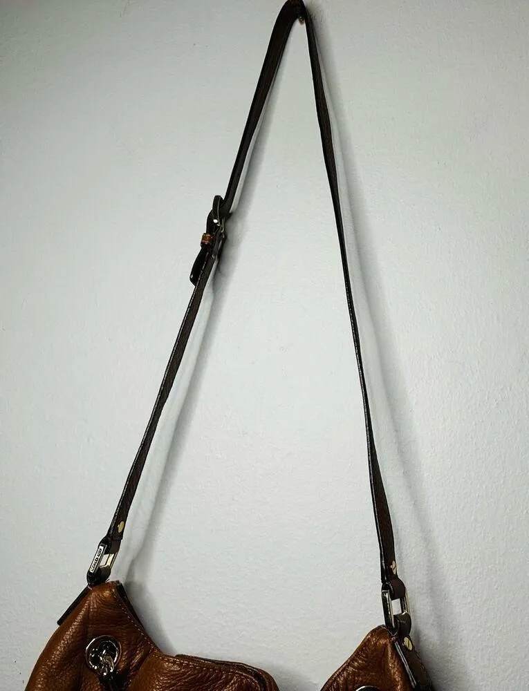 MICHAEL KORS Women's Jetset Brown Leather Gold Chain Handle Shoulder Bag - Image 5