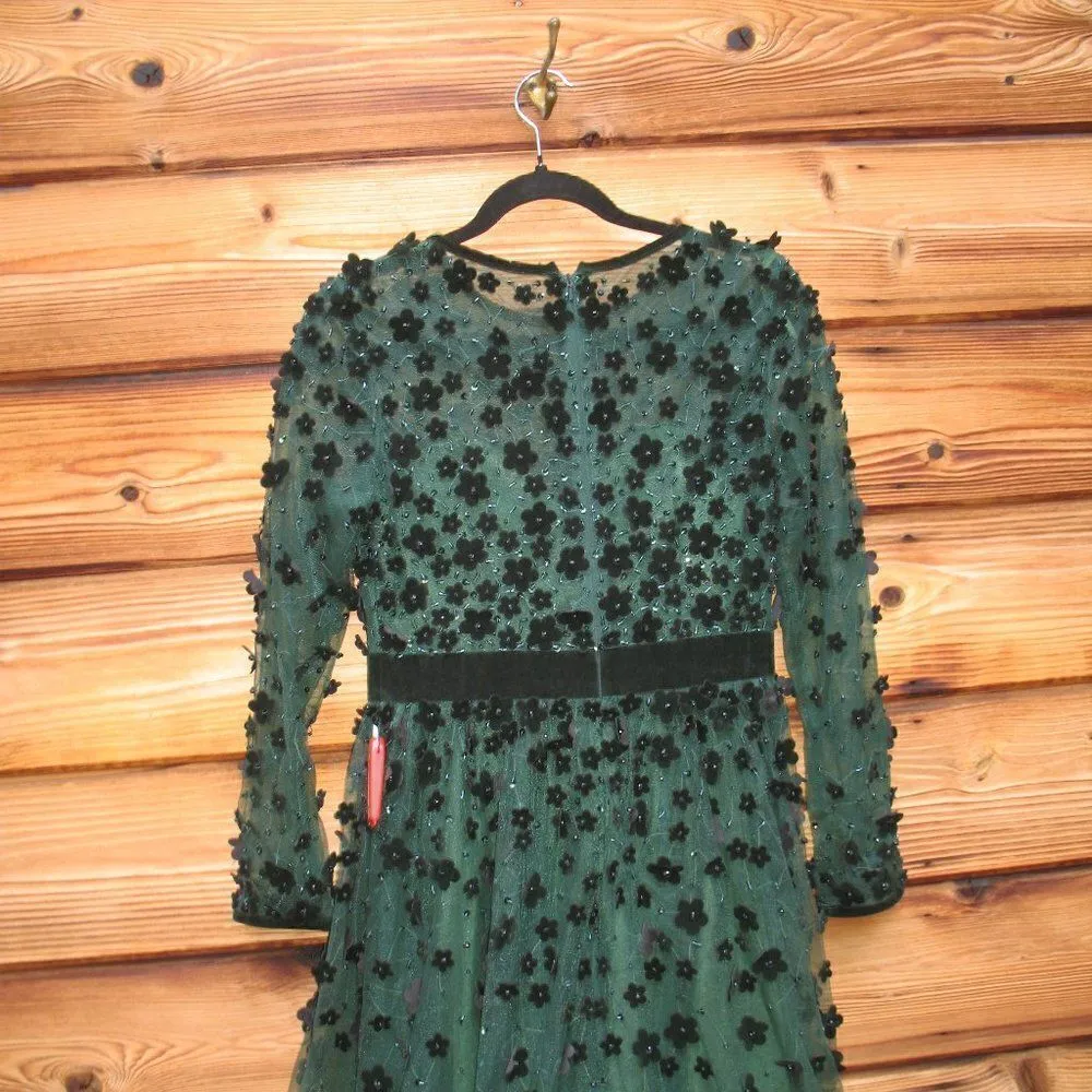 Mac Duggal 67007 Womens Green Embellished Illusion Fit & Flare Dress Gown - Image 10