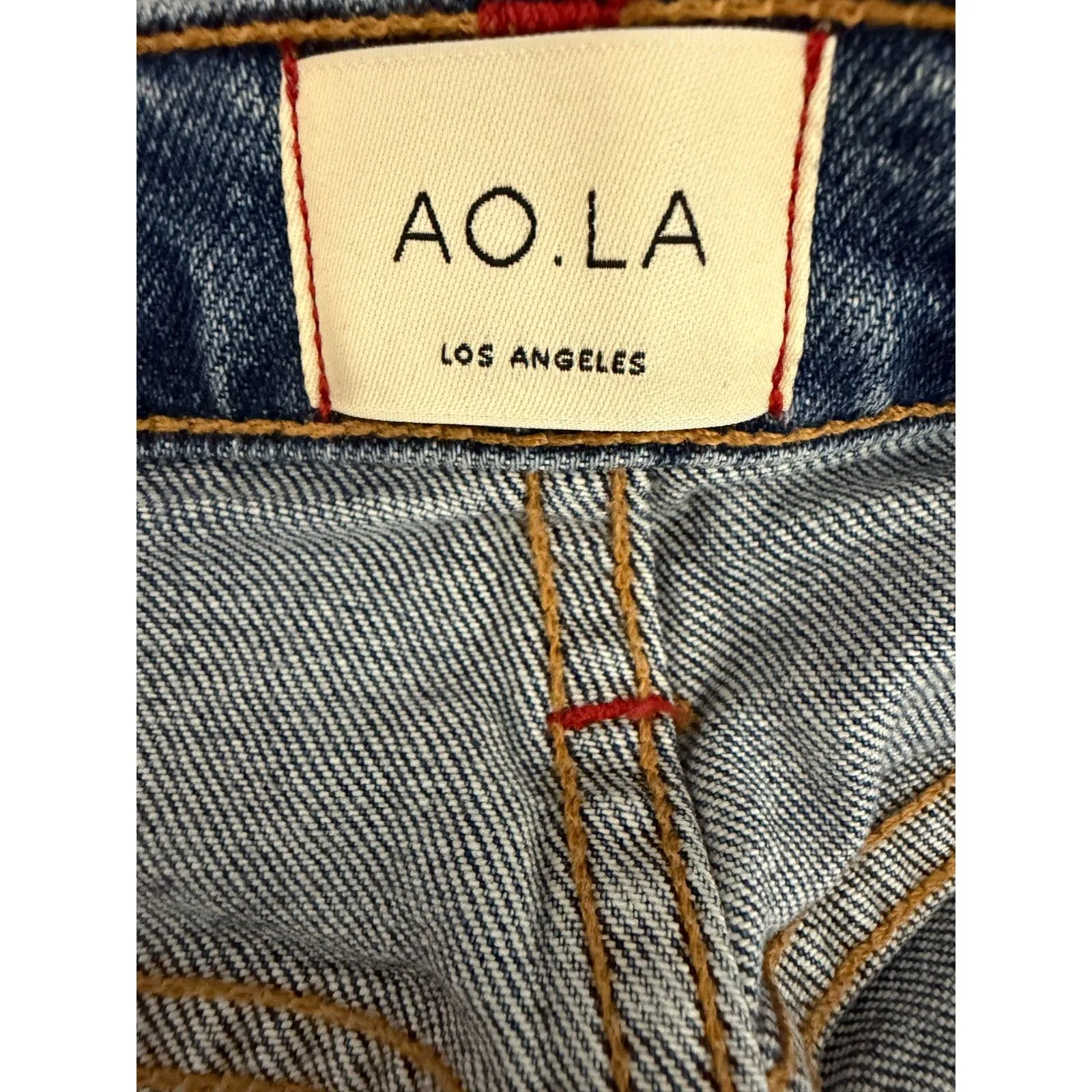 AO.LA Alice + Olivia Amazing High Rise Girlfriend Slim Raw Hem Jeans Size 28 - Image 5