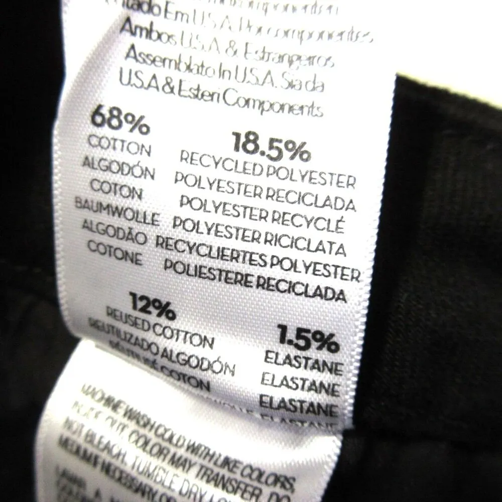 NWT Mother The Roller Prep Heel in Pitch Black Wide Leg Stretch Jeans 32 - Image 5