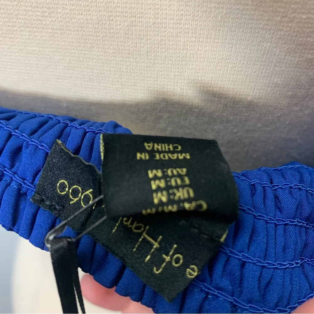 1960 rhinestones crop top blue size M - Image 4