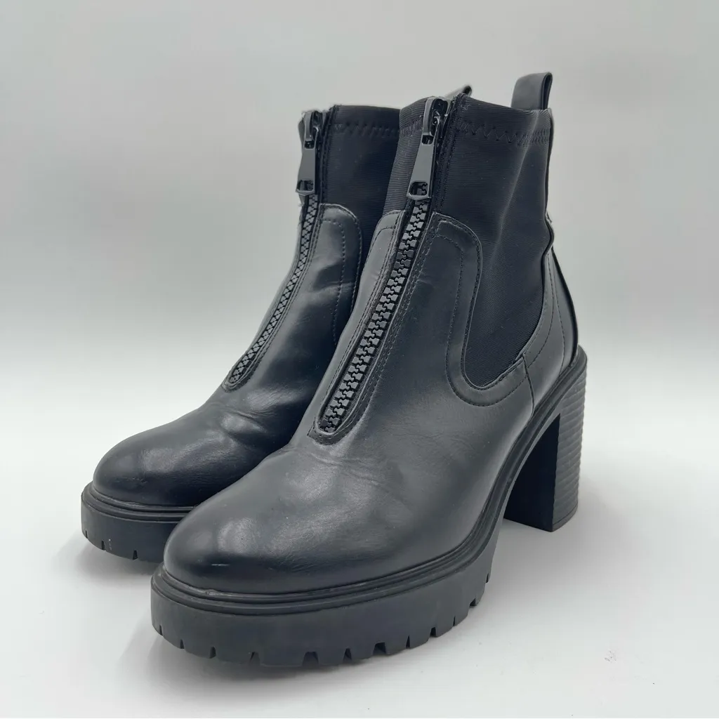 MADDEN GIRL Truffle Lug Chelsea Black Ankle Boots Women’s Sz 7 Chunky Y2K - Image 2