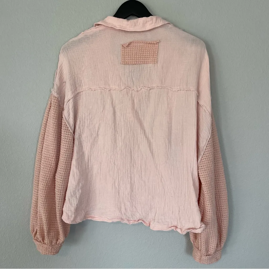 Freckled Poppy x POL X Marks the Spot Balloon Sleeve Blouse in Pink - Size Small - Image 2