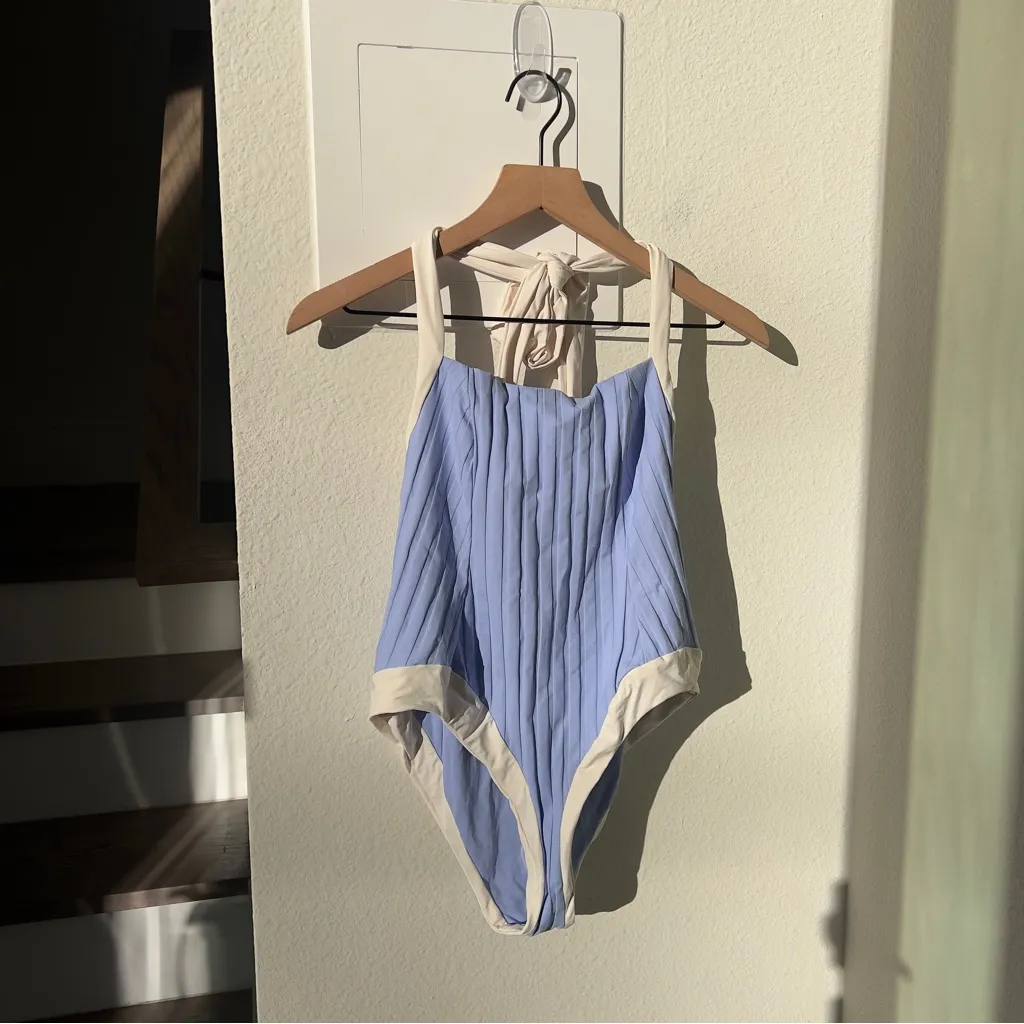 NWT Free People Kya Rosie Halter One Piece Swimsuit in Periwinkle Blue - Image 6