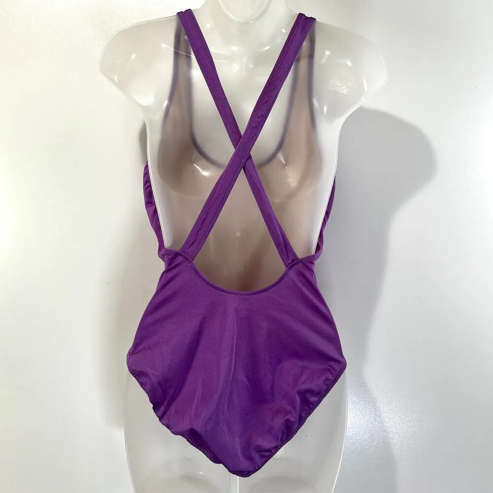 Vintage 90s Calvin Klein Swimwear One PIece Swimsuit Purple - Image 6