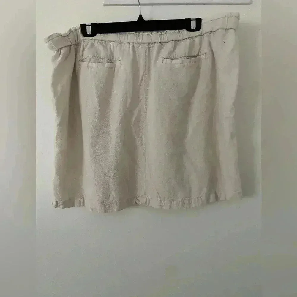 Linen Mini Skirt  size 2XL - Image 7