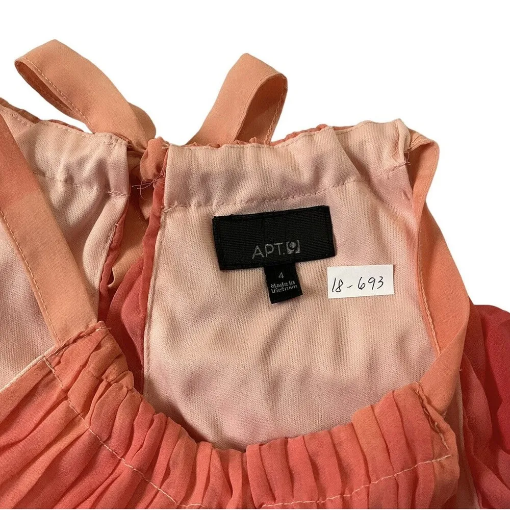 Apt.9 Women Size 4 Pleated Dress Ombre Party Colorful 18-693 - Image 3