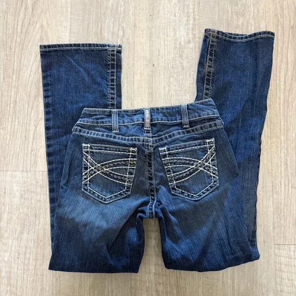 Ariat 26R FR DuraStretch Entwined Boot Cut Blue Jeans 10019544 Women's - Image 2