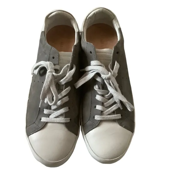All Saint womens grey suede lace up sneakers size 7 women’s tennis casual shoes - Image 2
