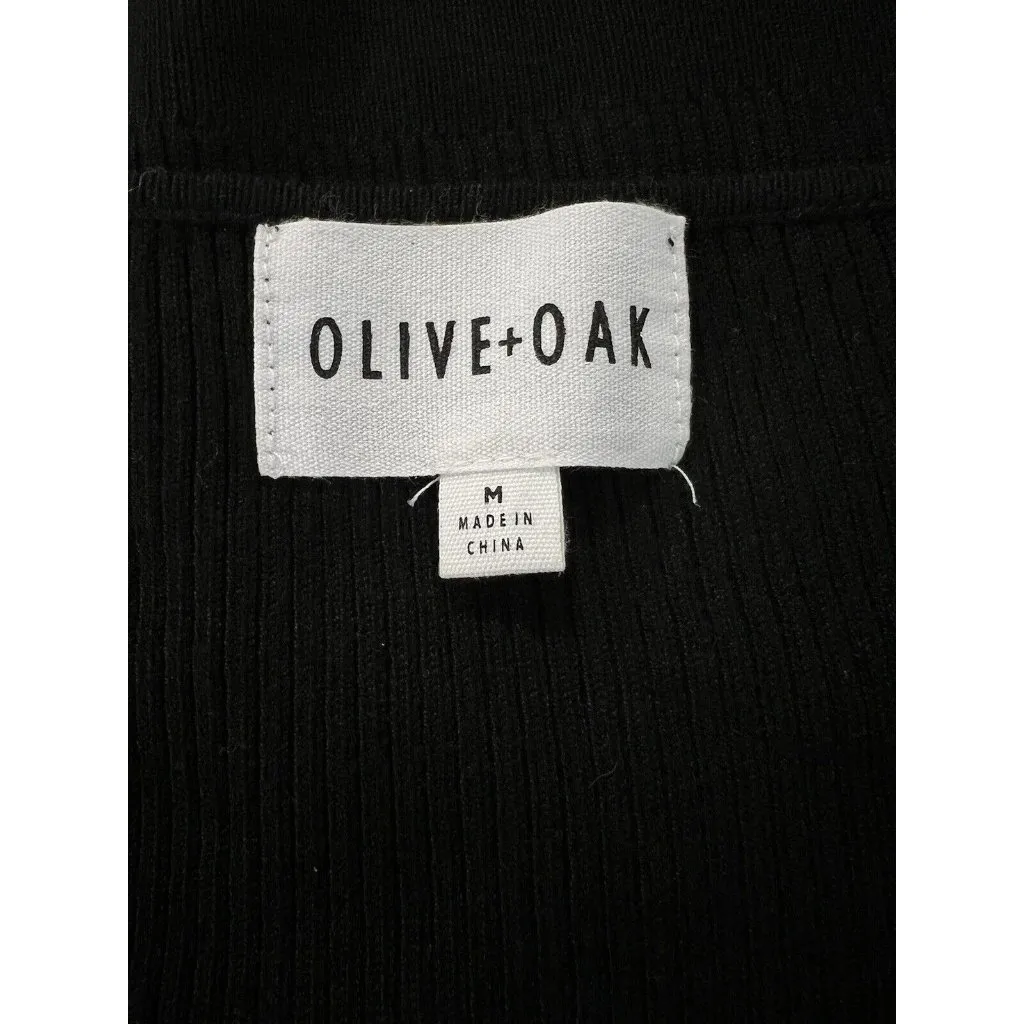 Olive + Oak‎ Women's Black Long Sleeve Pullover Knit Sweater Size Medium Classic - Image 8