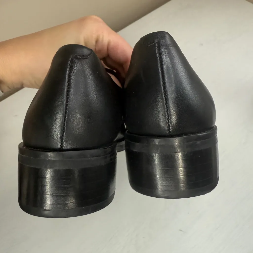 Franco Sarto Bocca Loafer Black Leather - Size 9M Career Preppy Office Academia - Image 7