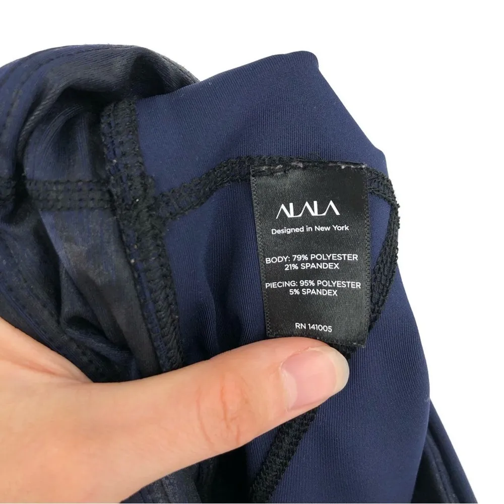 ALALA Compression 7/8 Captain Legging Navy Metallic Black Brushstroke XS - Image 7