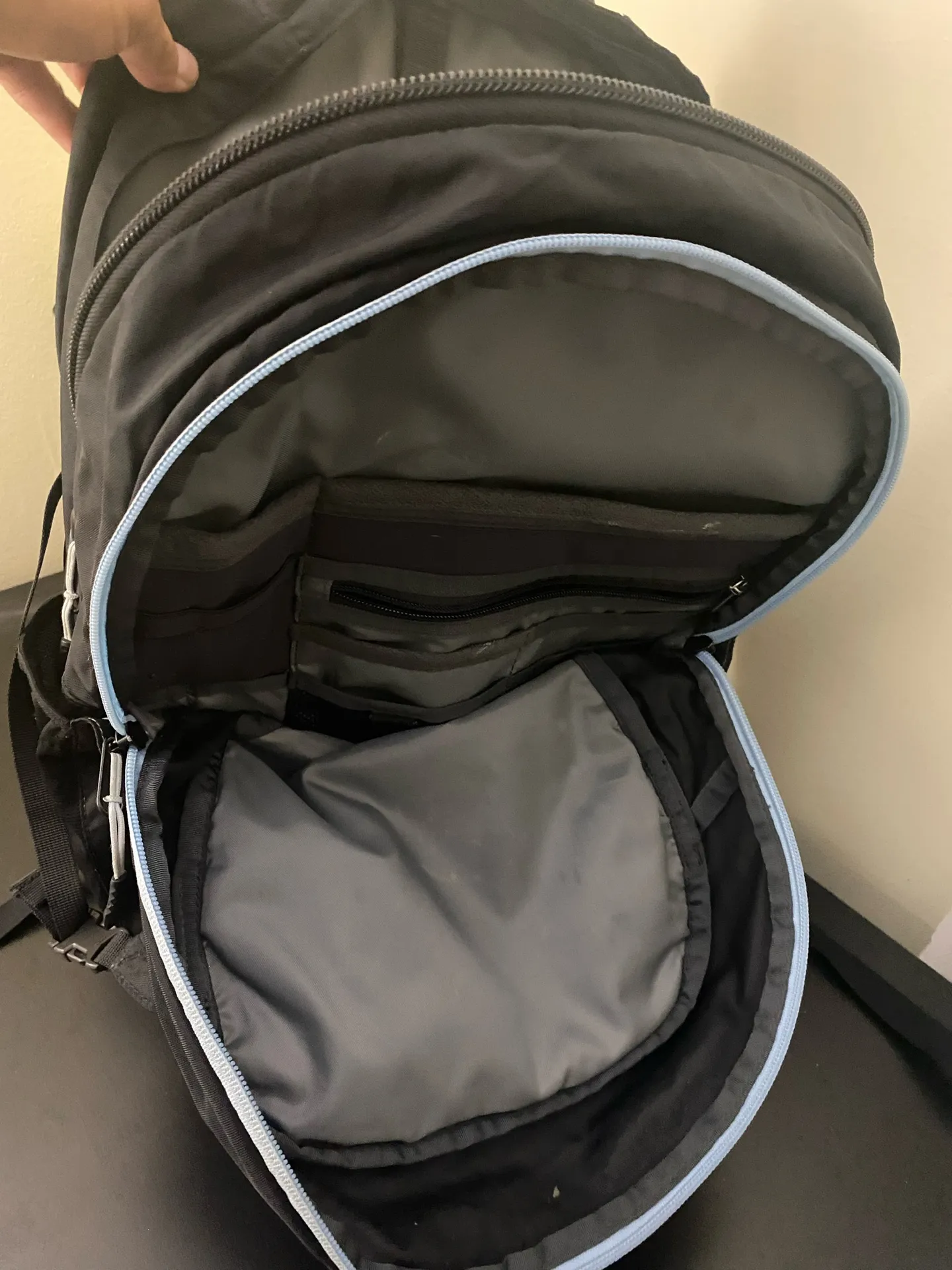 The North Face Borealis Backpack Book Bag Outdoors Travel Aqua Black Flexvent - Image 6