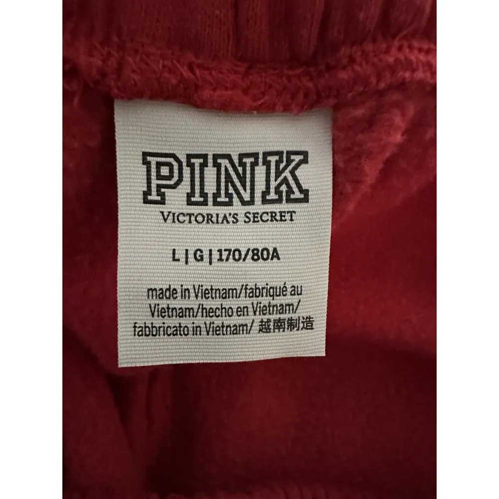 Victoria's Secret Pink Classic Fit Joggers Red and Gold SweatPants Size Large - Image 10