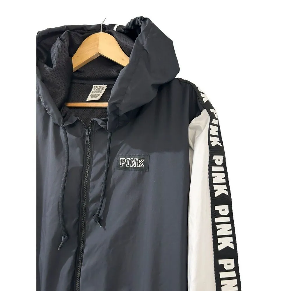 Victorias Secret VS PINK Wind Breaker Windbreaker Rain Jacket Size XS Full Zip - Image 2