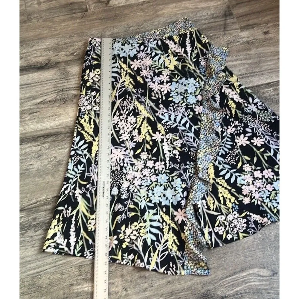 Calvin Klein Womens Spring Colorful Ruffled Wrap Midi A-Line Skirt size 10 #100 - Image 11
