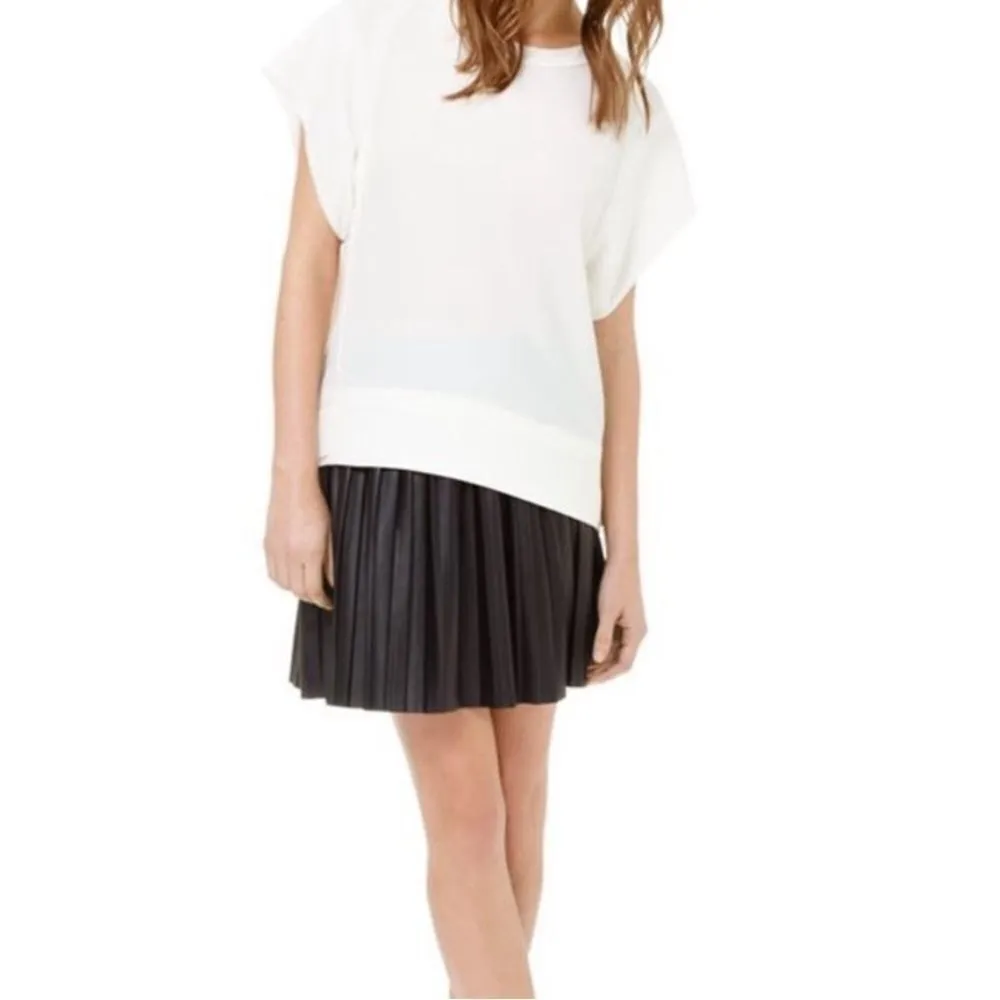 Aritzia Wilfred Le Fou Pleated Vegan Leather Skirt Black- Size 10 - Image 2