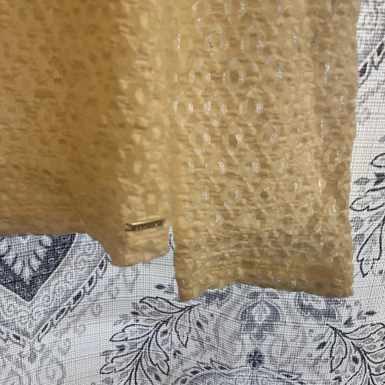 Calvin Klein  White‎ Lace Long Sleeve Top Size Large - Image 5