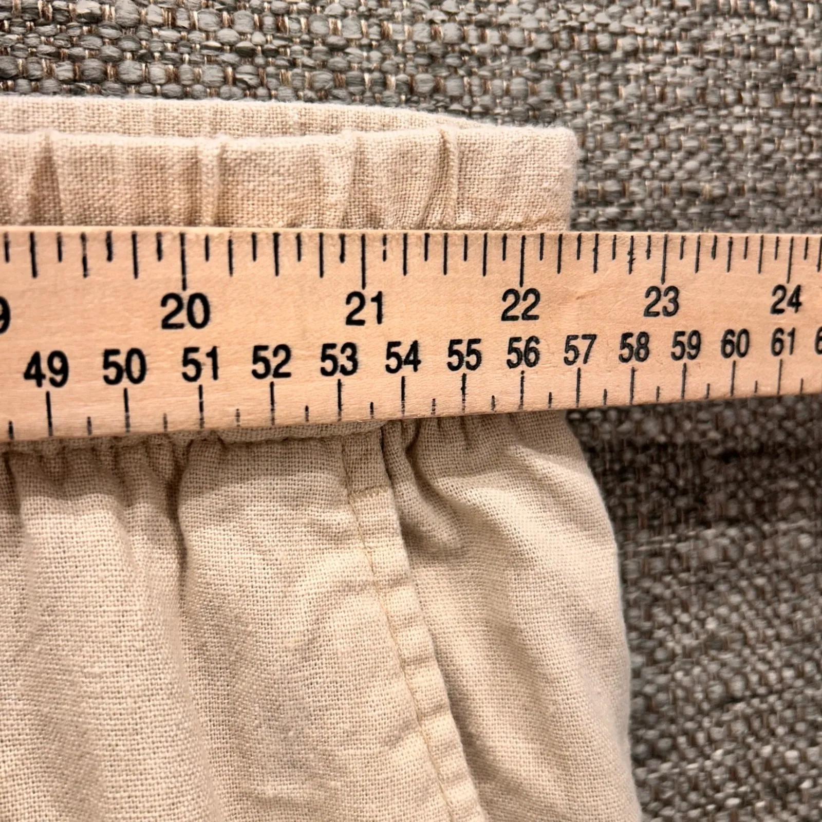 Old Navy Womens Linen Pants Size XXL Summer Beach Travel Coastal‎ Tan Drawstring - Image 11