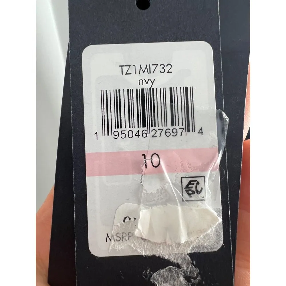 Tommy Hilfiger Navy Floral One Piece Cross Back Swimsuit - Image 6