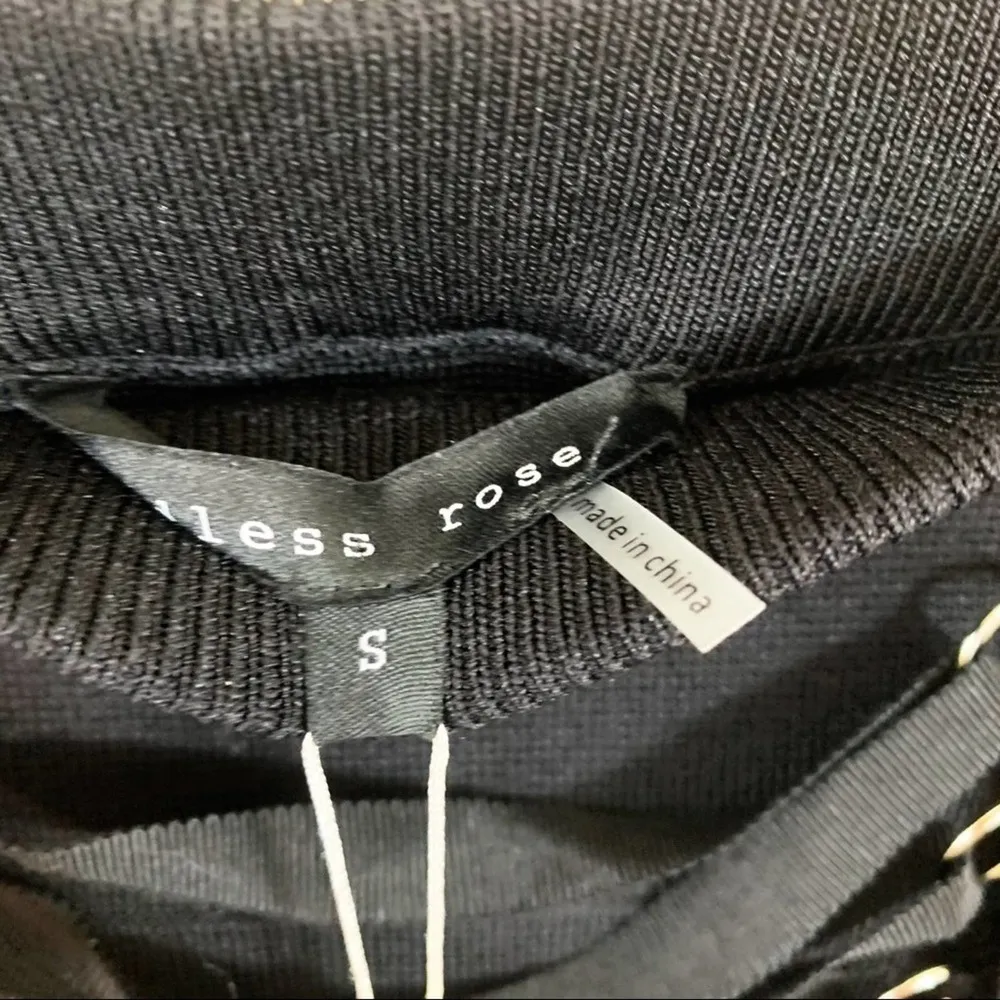 Revolve Endless Rose Black Knitted Pencil Lace-up Front Skirt - Image 6