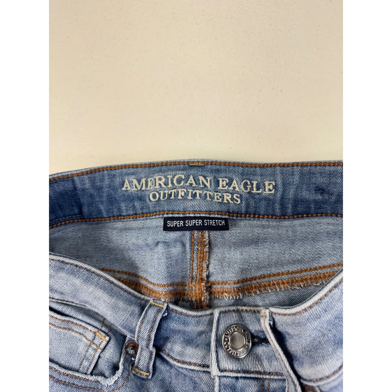 American‎ Eagle Outfitters Denim Shorts Womens Size 0 Light Wash Frayed - Image 7