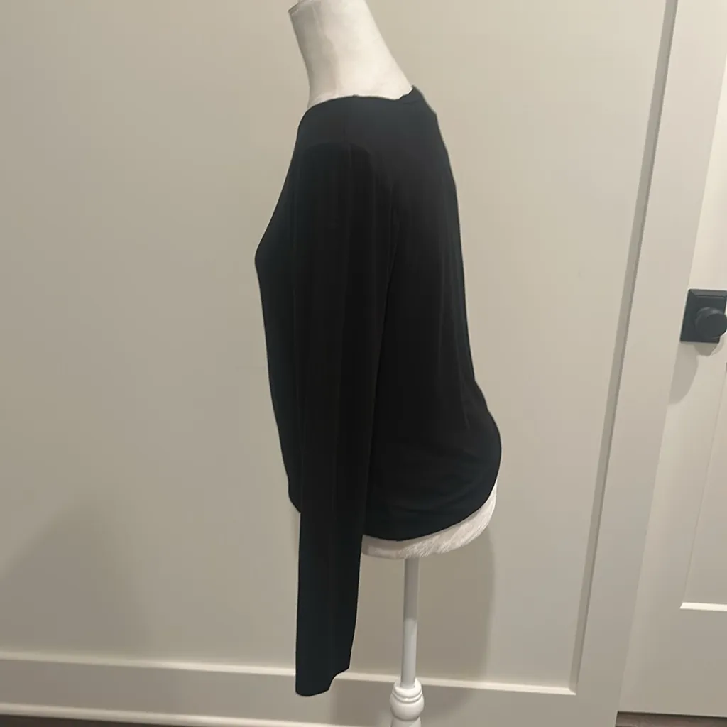 NWT Evereve Peyton Jensen Coco Fitted Long Sleeve Top Sz L - Image 3