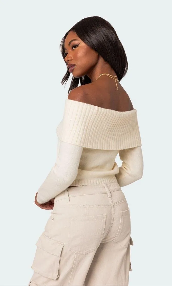 Edikted Fold Over Top Tamara Knit - Image 3