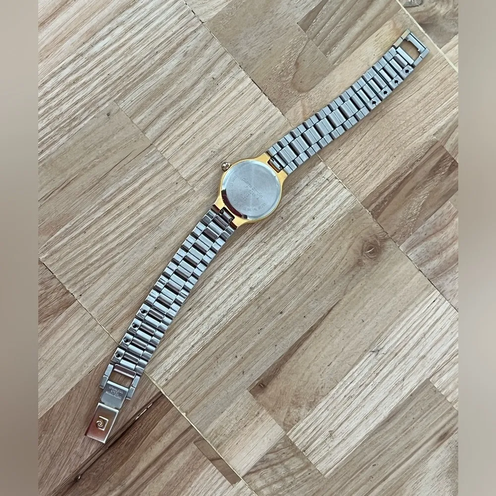 Pierre Cardin Vintage Ladies Watch Diamond Black Dial Two-Tone Bracelet - Image 12