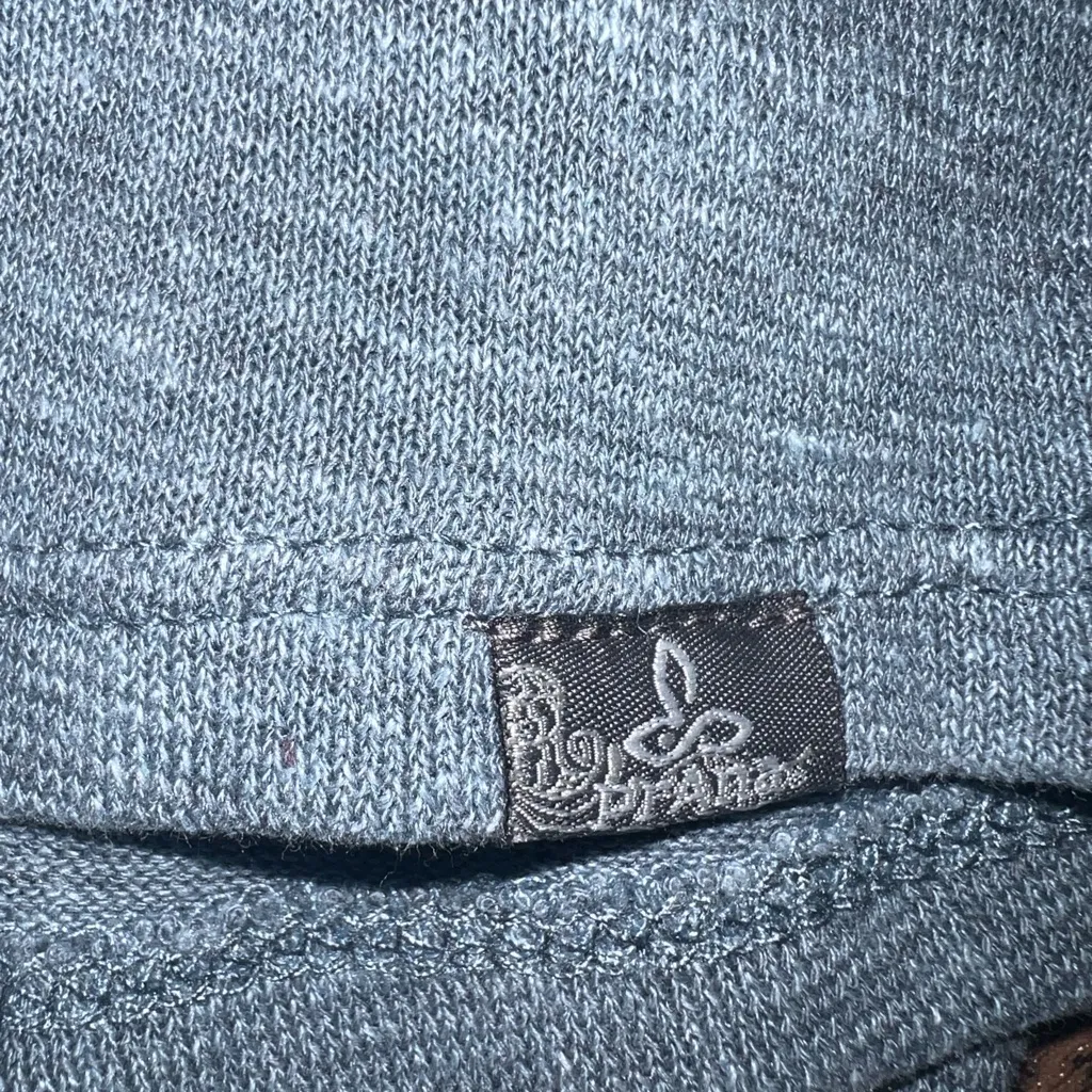 PrAna Hemp Shirt Dress 'Cozy Up Henley' Vintage Blue Heather Size Women's‎ M - Image 6