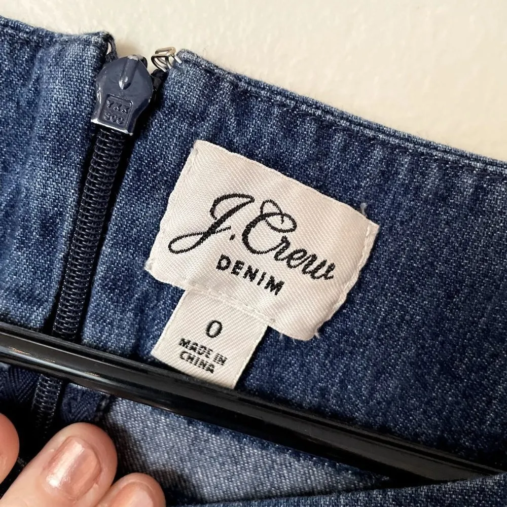 J.Crew Denim jumpsuit sleeveless summer casual trendy pockets comfortable - Image 3