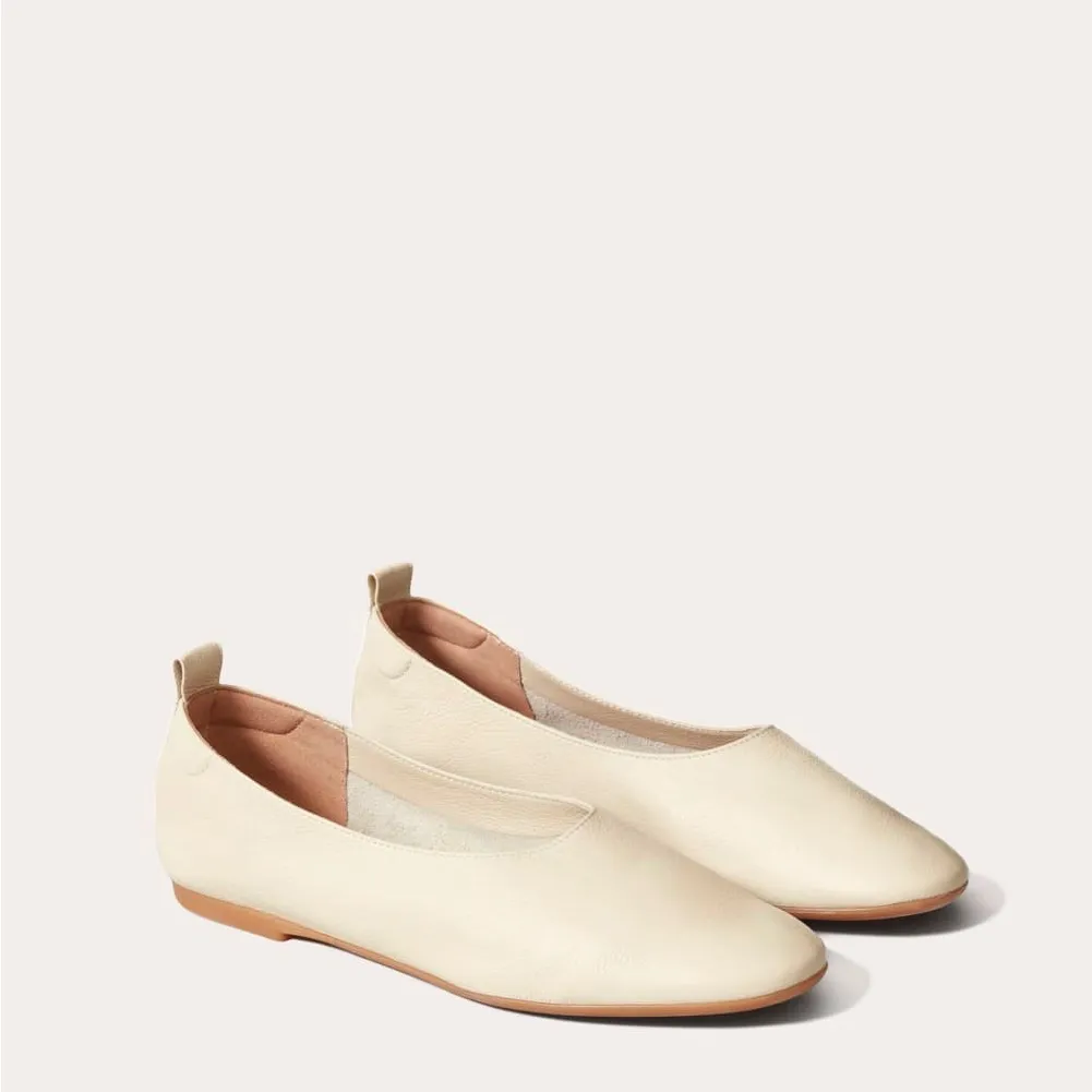 Everlane The Day Glove Leather Flats,  Cream, Womens Sz 9.5 - Image 9