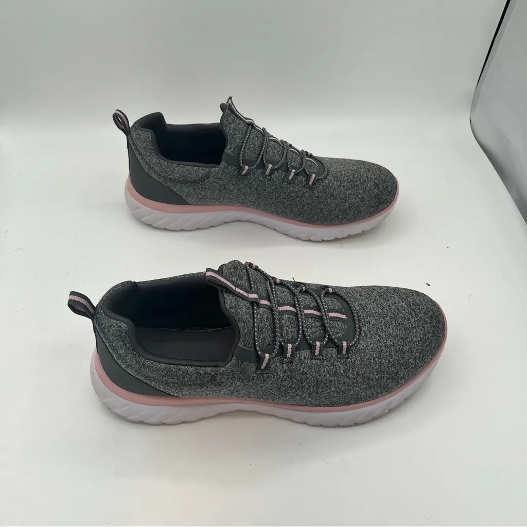 Women's Gray and Pink Sneakers Size 9.5 - Image 4