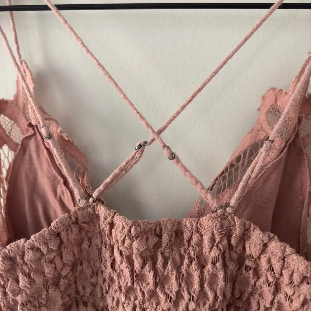 Free People FP One Adella Bralette Lace Strappy Adjustable Spaghettie Straps XS - Image 6