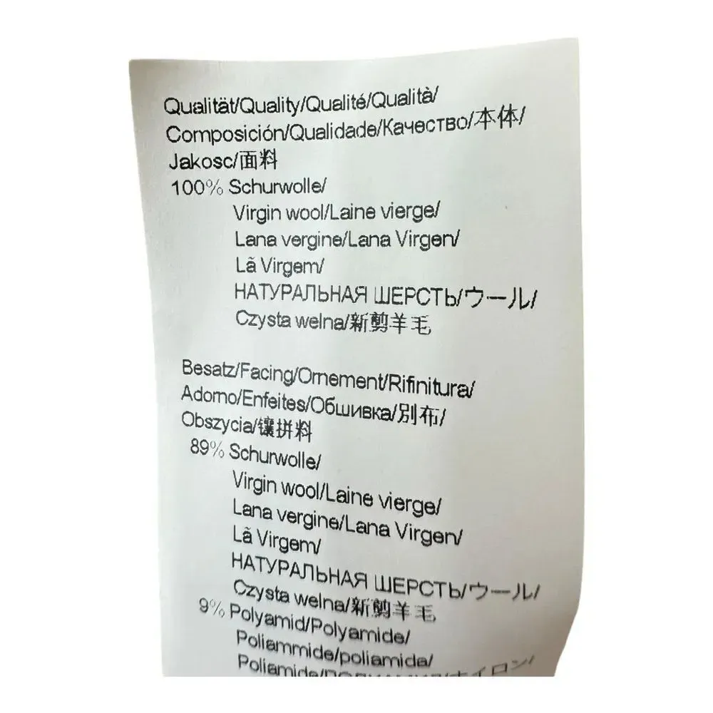 Hugo Boss Virgin Wool Red Orange Peplum Style Metal Clasp Cardigan Sweater - Image 6