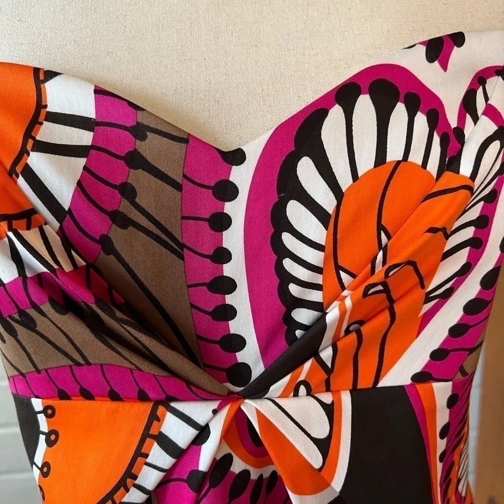 DAVID Meister printed mini slip dress pink size 8 EUC - Image 4