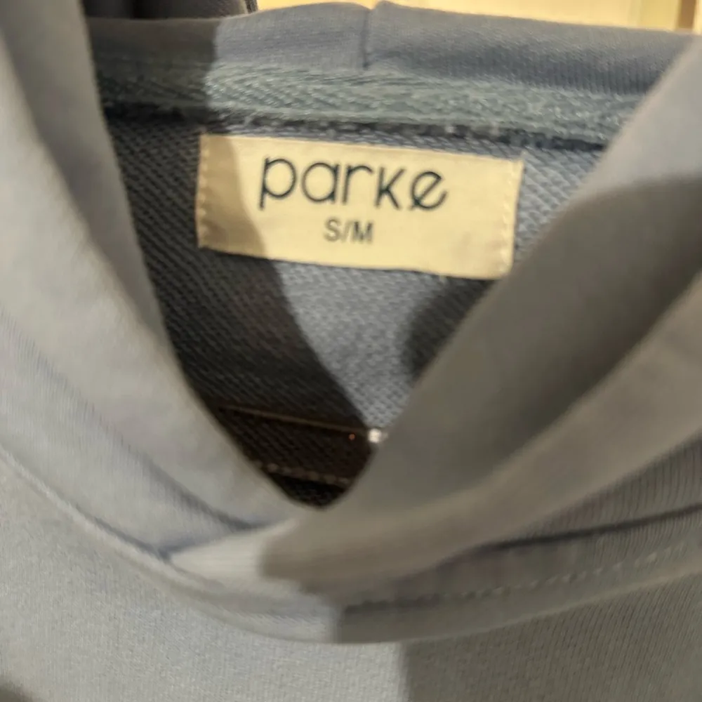 Parke Blue Embroidered Hoodie S/M - Image 3