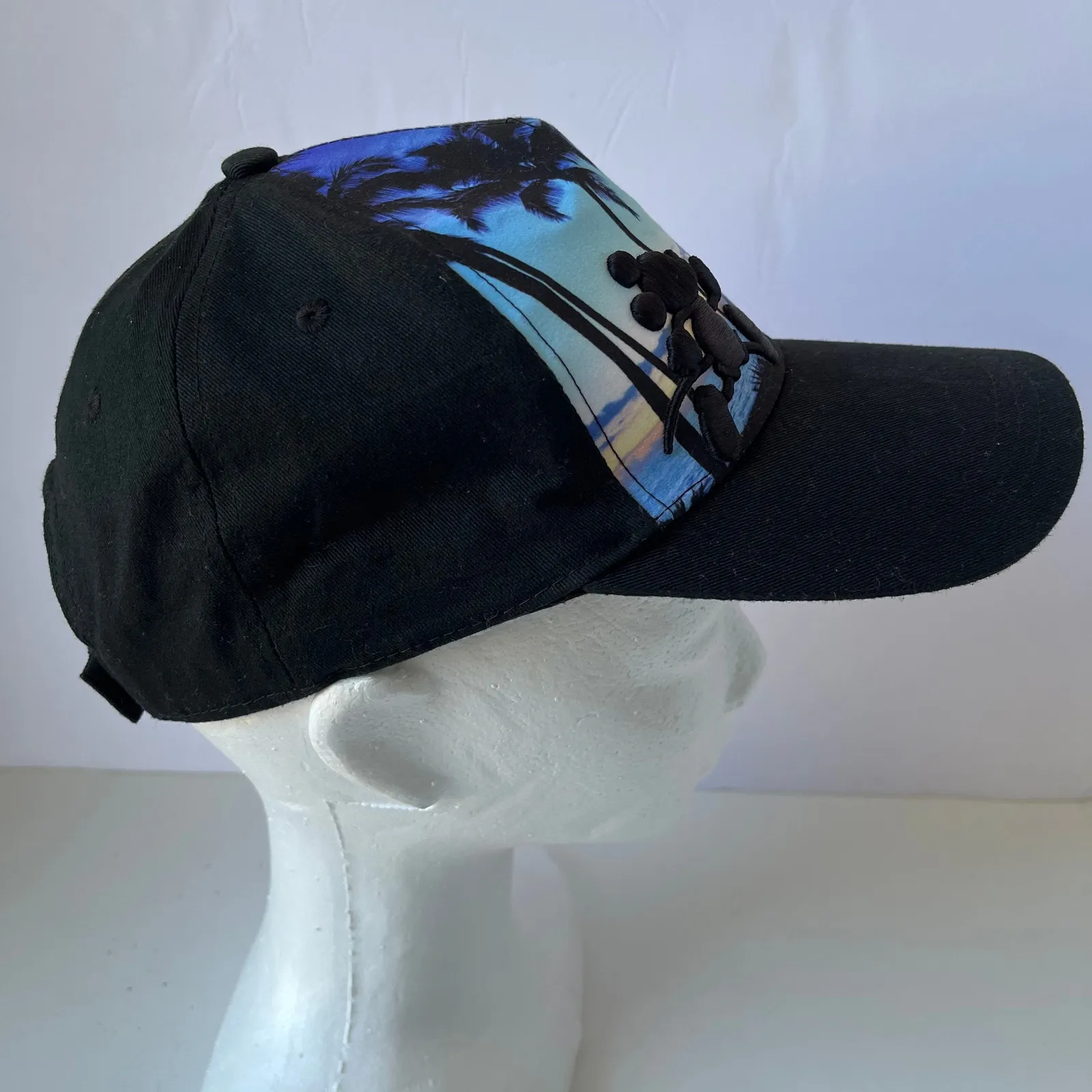 Disney Mickey Mouse Sunset Beach Adj Adult Baseball Hat Resort Tropical Retro - Image 12