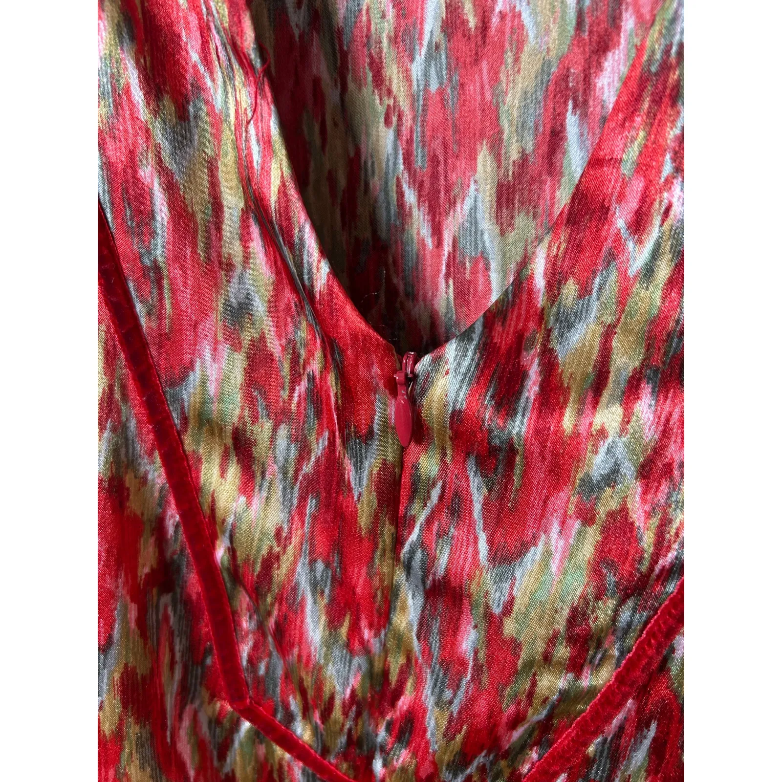 Oscar De La Renta Nightgown Size Medium Colorful Designer Mumu Sleep Dress Robe - Image 5