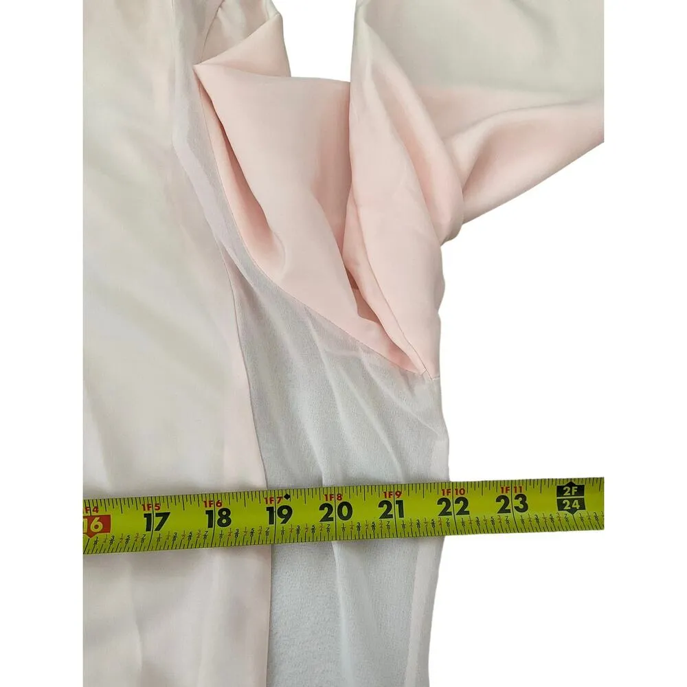 Simply Vera Wang Pink Sheer Long Sleeve Top Women Size XL | 9-11 - Image 6