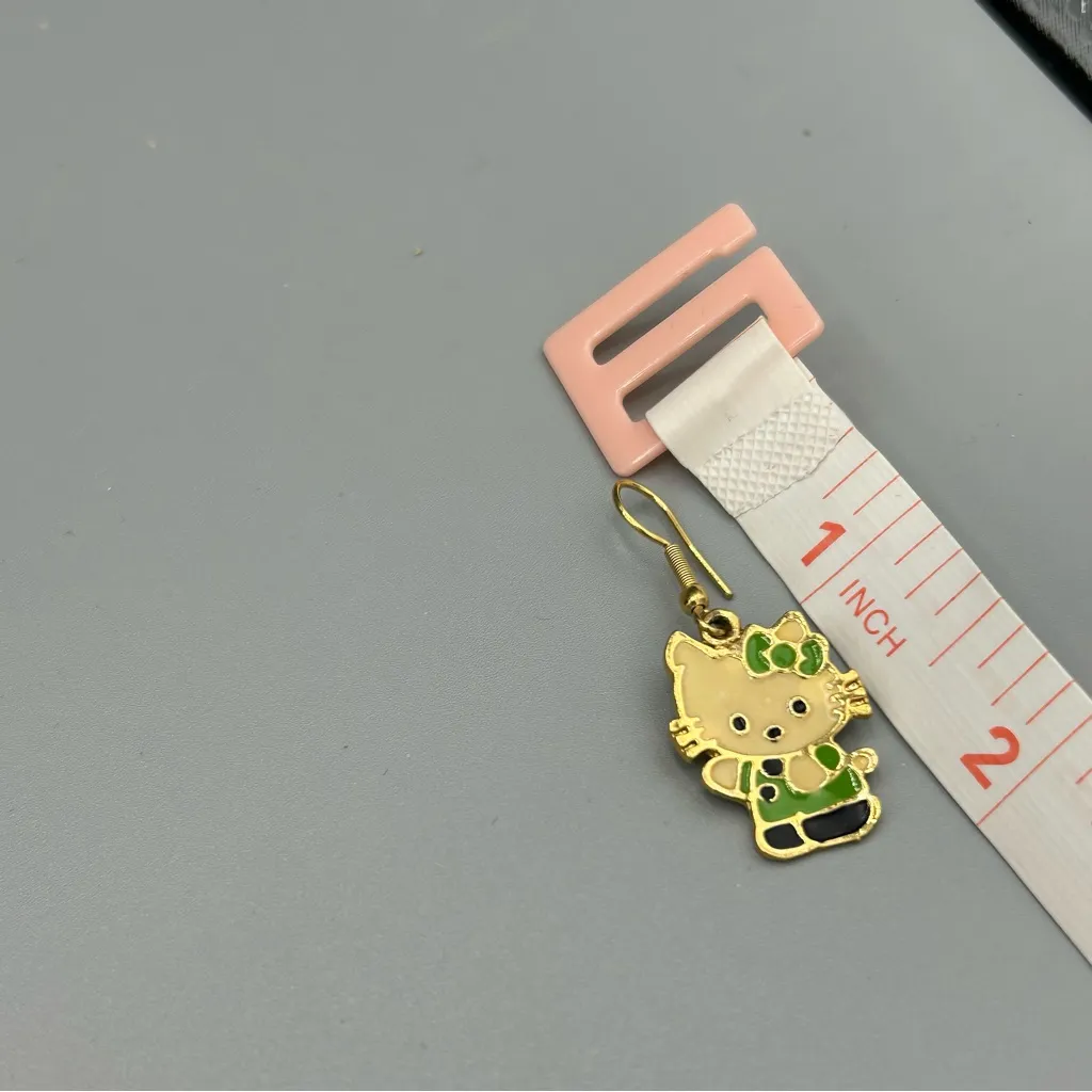 Cat Character Enamel Dangle Earrings - Image 4