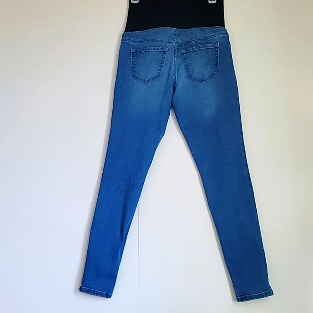 Maternity Crossover Panel Jeggings Isabel Maternity by Ingrid & Isabel Blue Size undefined - Image 5