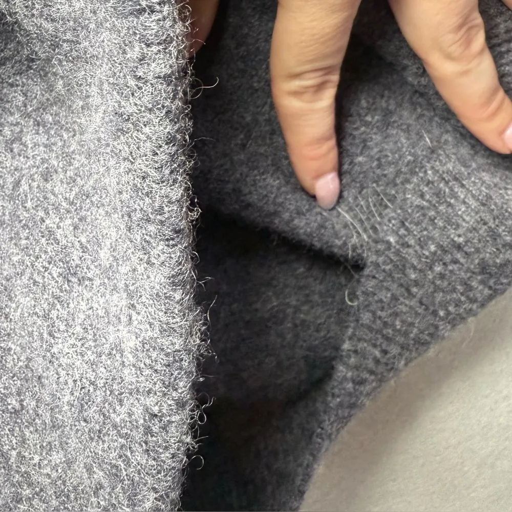 Sandro Paris Ancolie Gray Wool Blend Sweater Dress Dark Academia Mini size 36 - Image 11