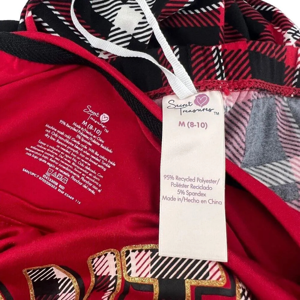 Secret Treasures Santa Baby Red Long Sleeve Knit Pajama Sleep Set Size Medium - Image 5